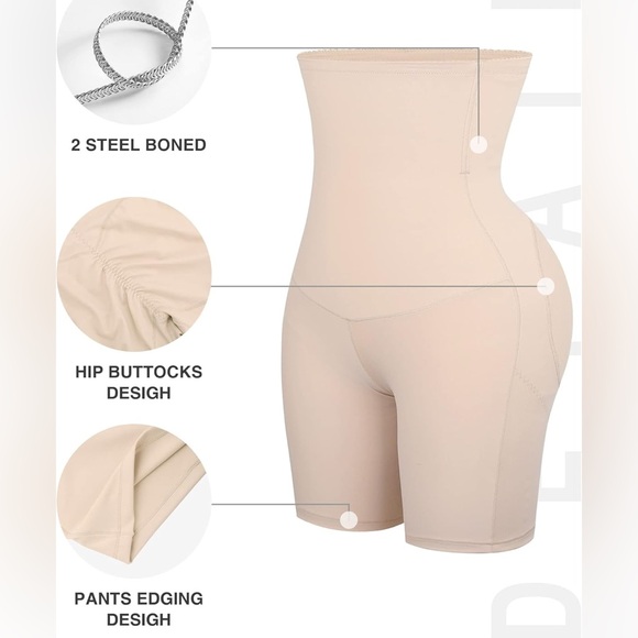 Girdle Seamless with Rods High-Waisted Comfort Underwear Womenswear Shapewear - Picture 5 of 13